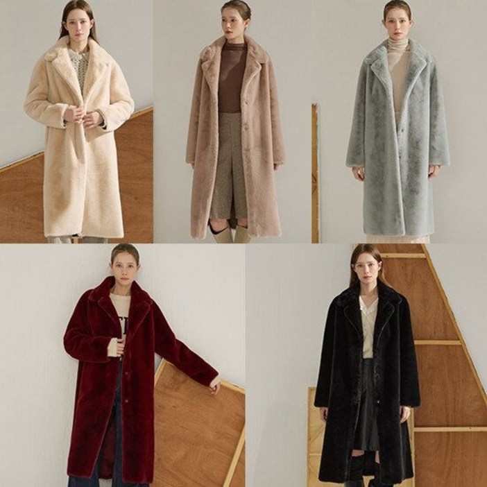 역시즌특집 리오벨 페이크퍼 리버시블 롱무스탕+벨트 25FW 373643