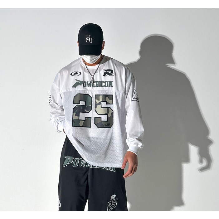 반팔맨투맨CAMO 25 럭비 매쉬 저지 2COLOR 빅사이즈 짐웨어 오버핏 도프룸