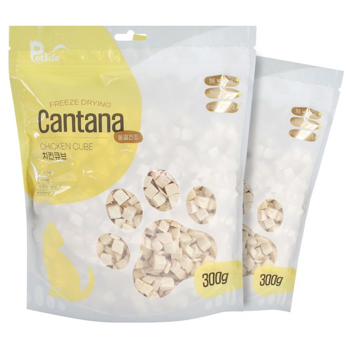 칸타나 동결건조 치킨큐브 300g x2개 고양이간식 강아지간식 칸타나 동결건조 치킨큐브 300g x2개 고양이간식 강아지간식