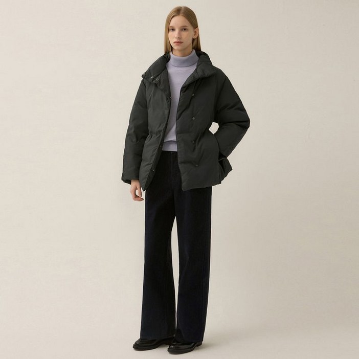 리스트 하이넥 벨티드 덕다운 점퍼 TSDJPP82120