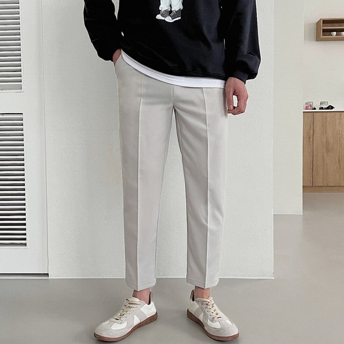 남성용 데일리 스판 슬랙스 빅사이즈 밴딩 바지 남성용 데일리 스판 슬랙스 빅사이즈 밴딩 바지