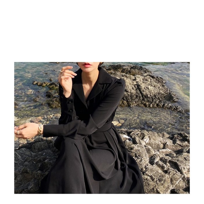 여성 우아한 셔츠 롱원피스 하객룩 데이트룩 봄여름 데일리 원피스