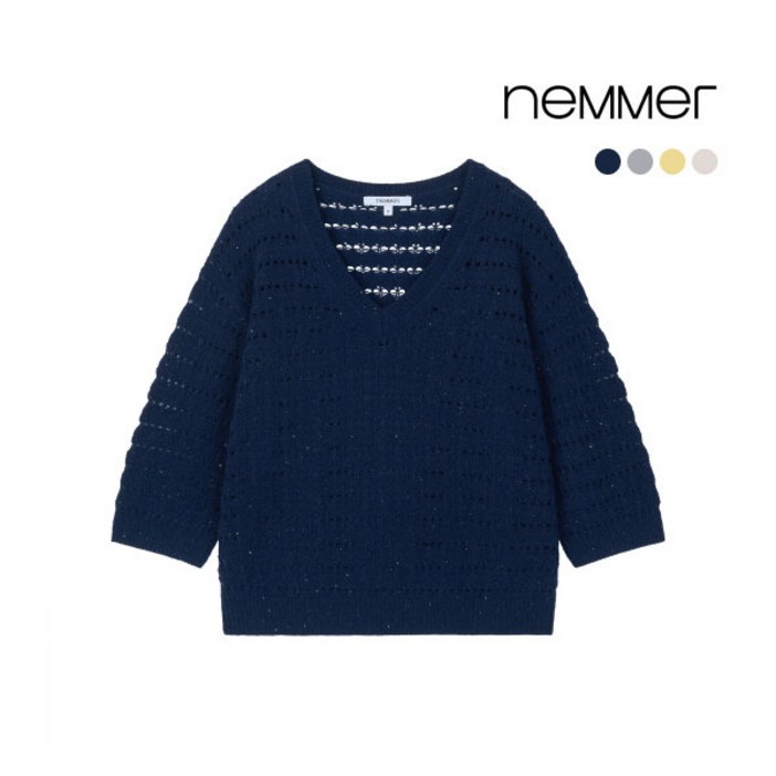 네메르 상시가 119,000원 26SS 스프링 캐시미어울 스카시 니트  슬리브리스 이너