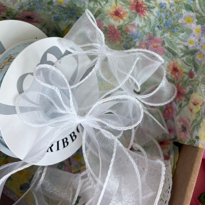 상일상회 완성 리본 오간디 완제품 선물 포장 장식