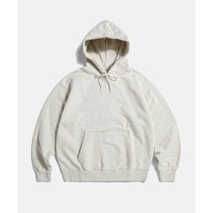 ESPIONAGE 에스피오나지 StANDAR 안다르d Logo Heavyweight Hoodie Oatmeal Grey 513519