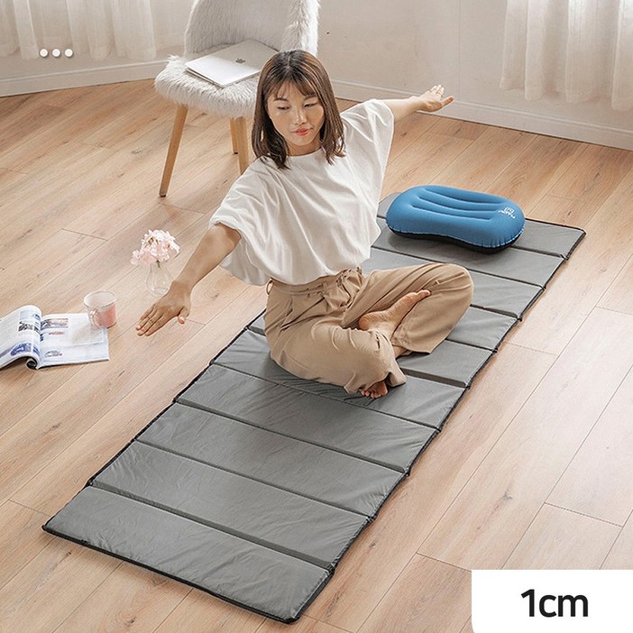 로아딕 푹신한 폴딩매트 캠핑 야외 피크닉 간편한 사용 보관가방 증정, 그레이