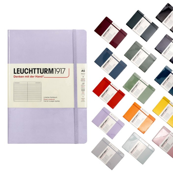 로이텀 하드커버 미디움 A5 도트 노트, 퍼시픽 그린