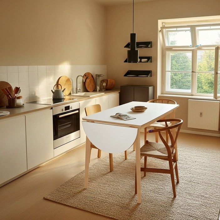 이케아 1인용 2인용 원룸 식탁 반원 반달 반타원 사각 식탁 테이블