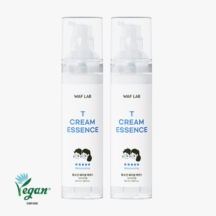 와프랩 사춘기 청소년 페이셜 크림 에센스 50ml, 2개, 1.69oz