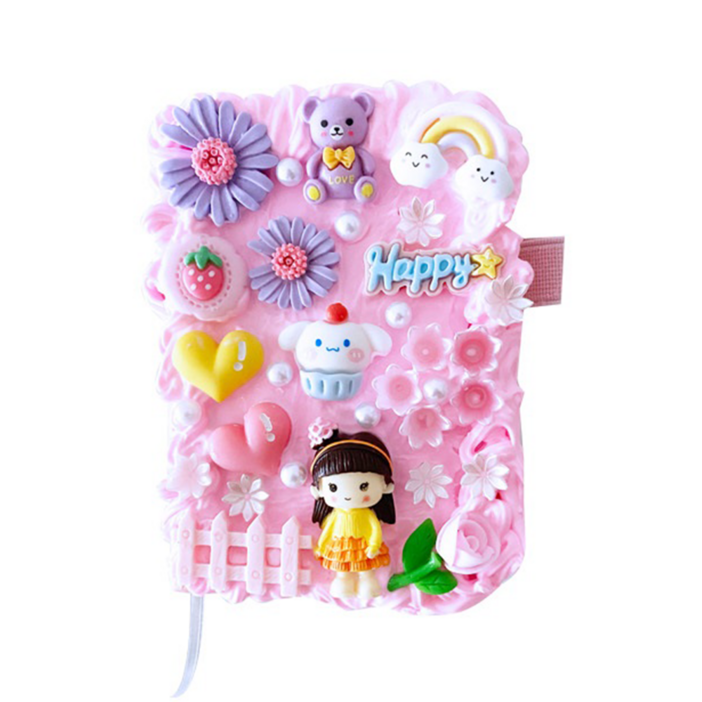 심아트 데코덴 다이어리 꾸미기 만들기세트, 3개, 핑크