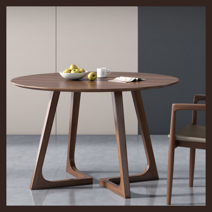 아비토 라운드 식탁 원목 원형테이블