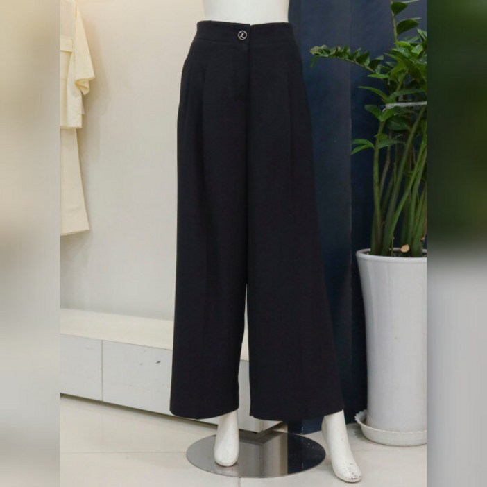 나이스클랍뒷밴딩 핀턱 와이드 팬츠A233PWP809BKDG 935365