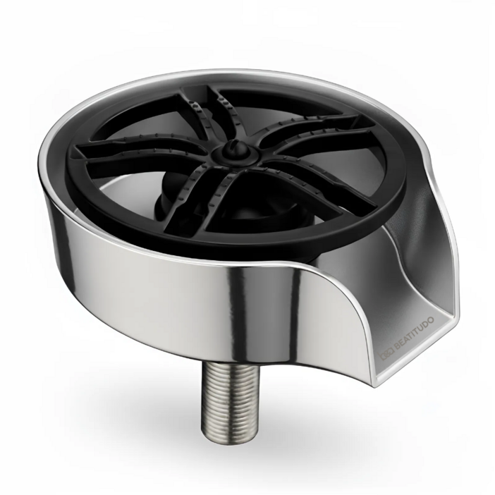 베아티투도 스프레이건 겸용 컵 텀블러 세척기 스테인리스 + 드릴커터 35mm, 1개, 실버