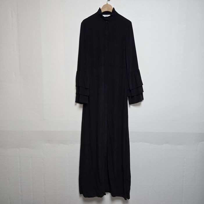 (빈티지) 앤아더스토리 러플 맥시 원피스 블랙(S)