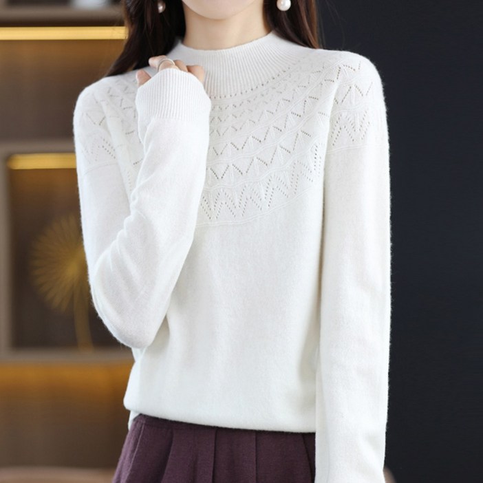 화세 탑펀칭판초라인니트HB5WKN110C