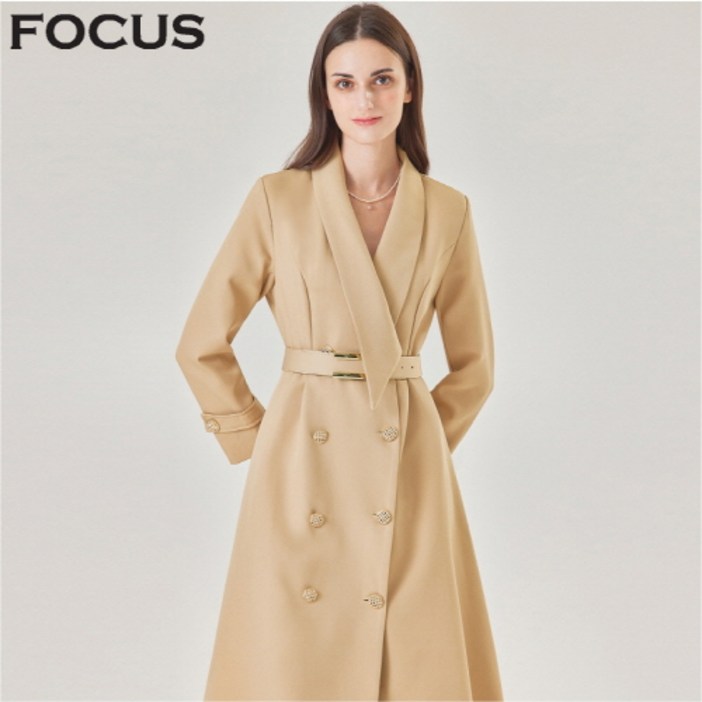 숄카라더블버튼벨트핏원피스VFI3F3OP3501