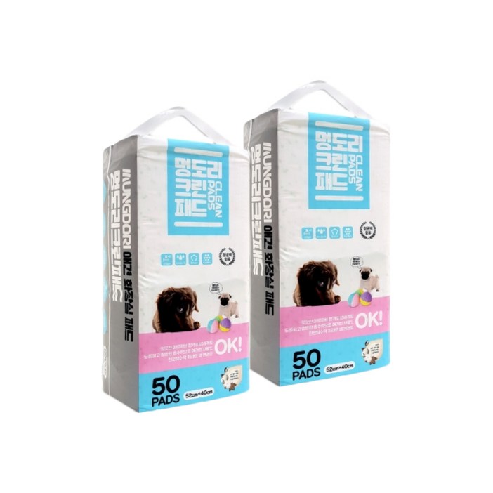 멍도리 크린 패드 50매(아로마향)x2개