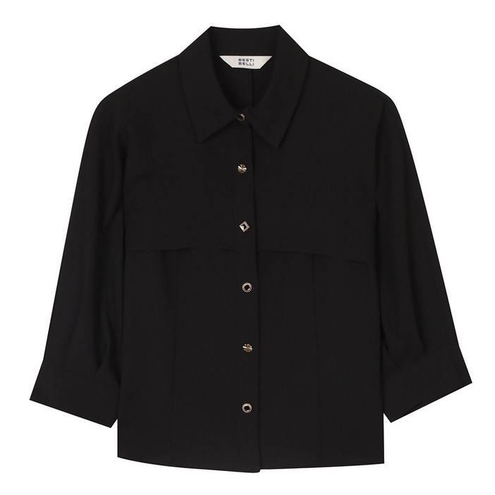 케이프 스타일 카라 블라우스 BJBAH2401