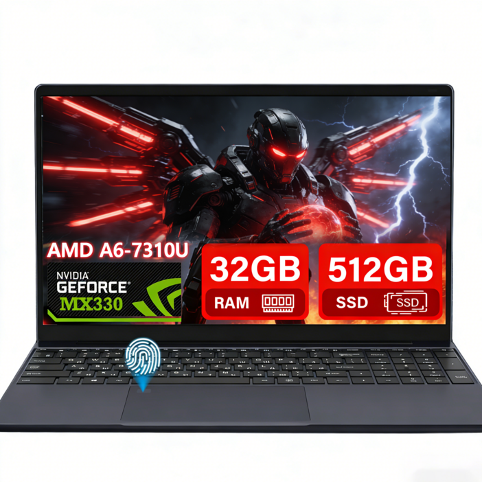 가성비 독립 그래픽 노트북 16.1인치 FHD IPS/AMD A6-7310U 32+512GB 7000mAh 대용량 배터리 / 백라이트 키보드/인강용 사무용 재택근무용 가벼운 데일리