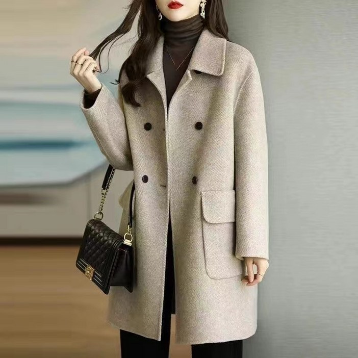 휠렉스 여성 트렌디 더블 버튼 모직 발마칸 코트 JT263 휠렉스 여성 트렌디 더블 버튼 모직 발마칸 코트 JT263