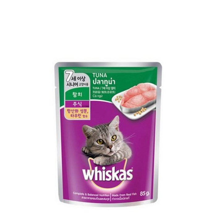 11위스카스 고양이 주식 파우치 80g, 80g, 2개, 시니어 참치