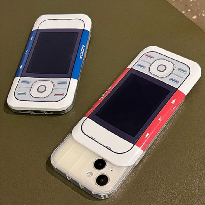 아이폰 15 14 12 13 11 복고 큐티 슬라이드 노키아 프로 맥스 미니 그립톡 케이스