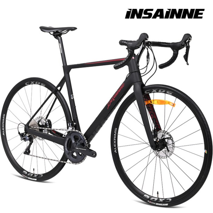 2024 인세인 피니시모 울테 카본로드 자전거 700C 시마노 울테그라 22단 완조립, 1개, 166cm, 피니시모 울테 490 매트블랙레드 조립