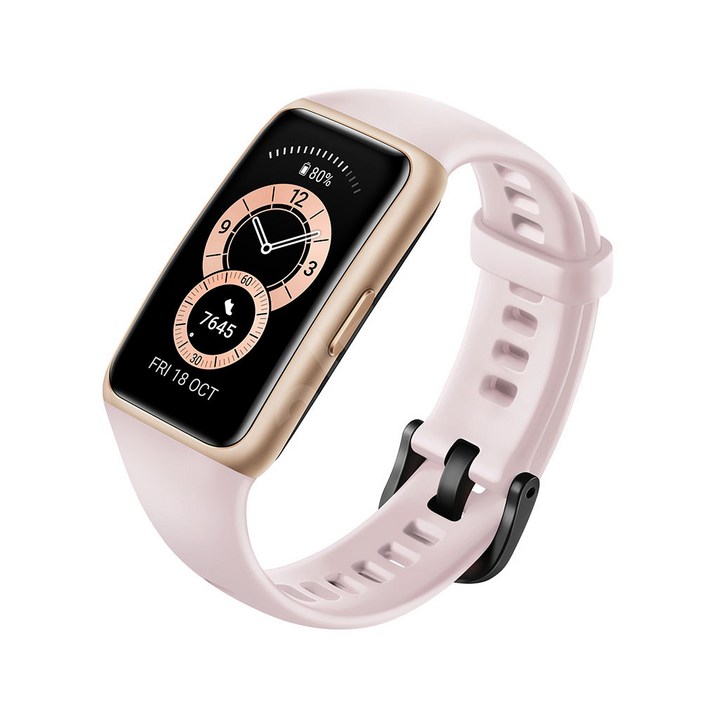 화웨이 스마트밴드6 긴배터리 GPS BAND6, GPS + 블루투스, 3.7cm, 사쿠라핑크