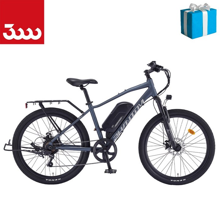 삼천리자전거 베스트샵 삼천리 2025 26 팬텀TX MTB 운동용 생활용 짐받이 전기자전거 100 완조립  사은품 증정