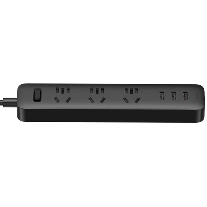 샤오미 100정품 USB충전포트 3구멀티탭 블랙 고속충전 USB형 전세계 공용표준 콘센트 신구랜덤발송
