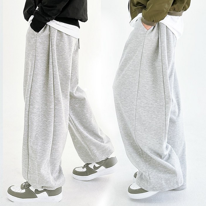 에스티오 2way투웨이 M2XL 밑단조임 사이드핀턱 벌룬 조거 팬츠 밑단스트링