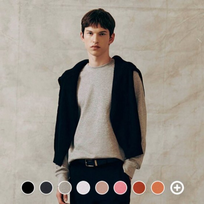 지오다노 024920 언브러시드 테리 솔리드 맨투맨 746625