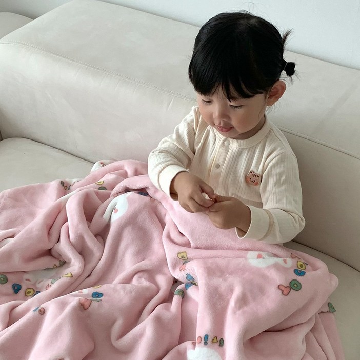 돗투돗 코지 밍크 극세사 아기 블랭킷 겨울 담요