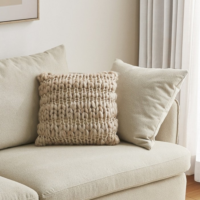 까사미아 점보 니트 쿠션커버 50x50