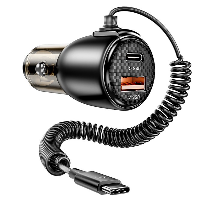Toocki 110W PD3.0+QC3.0+Type-C 3 in 1 제2대 반투명 초고속 차량용 충전기