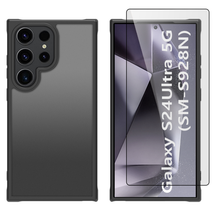 아칸크 갤럭시 S24 울트라 매트벨벳 지문방지 반투명 범퍼 휴대폰 케이스  Galaxy S24Ultra ( SM-S928N ) 5G 적용