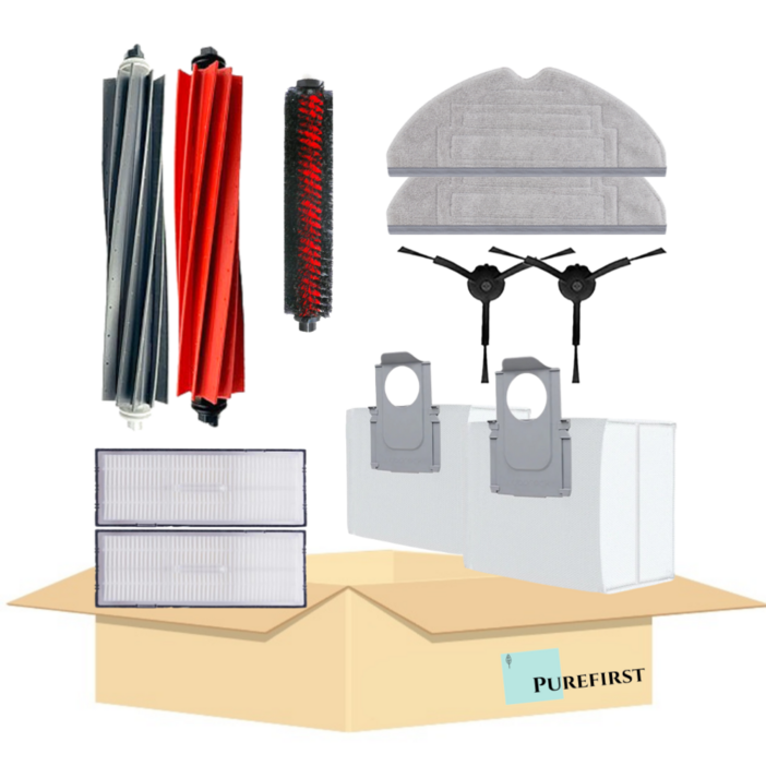 퓨어퍼스트 로보락 S8 Pro Ultra 소모품 더스트백 브러시 필터 호환 블랙 기프트팩