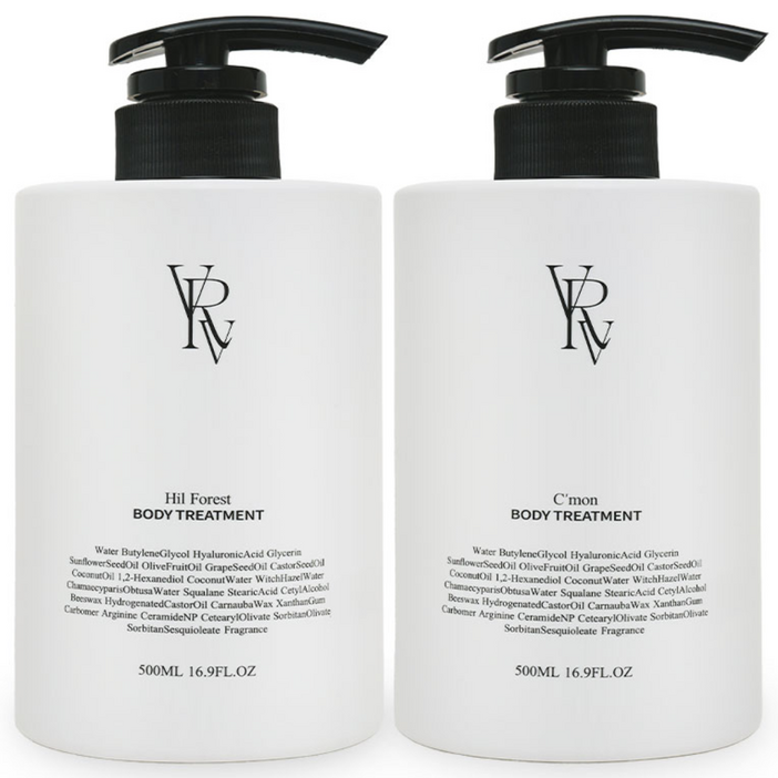 베르뷔 퍼퓸 바디트리트먼트 500ml 세트 힐포레스트숲의공기씨몬라임바질, 1세트