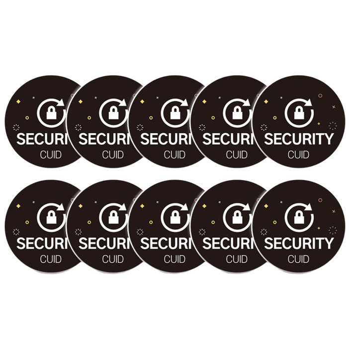 아파트 공동현관 도어락 복사 등록 CUID 스티커 태그 MCT 출입문, 10개, CUID 태그 블랙 No.80P