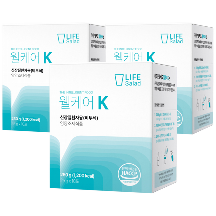 웰케어 K 비투석 신장 환자 영양 간식 구수한맛, 3박스, 250g