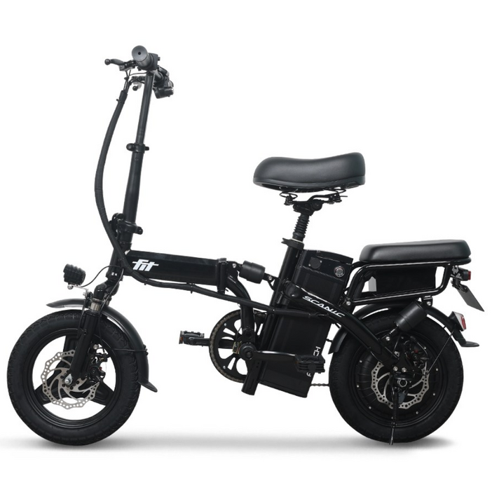 스카닉 핏 FIT 48V 접이식 14인치 출퇴근 미니벨로 PAS 스로틀 전동 전기자전거