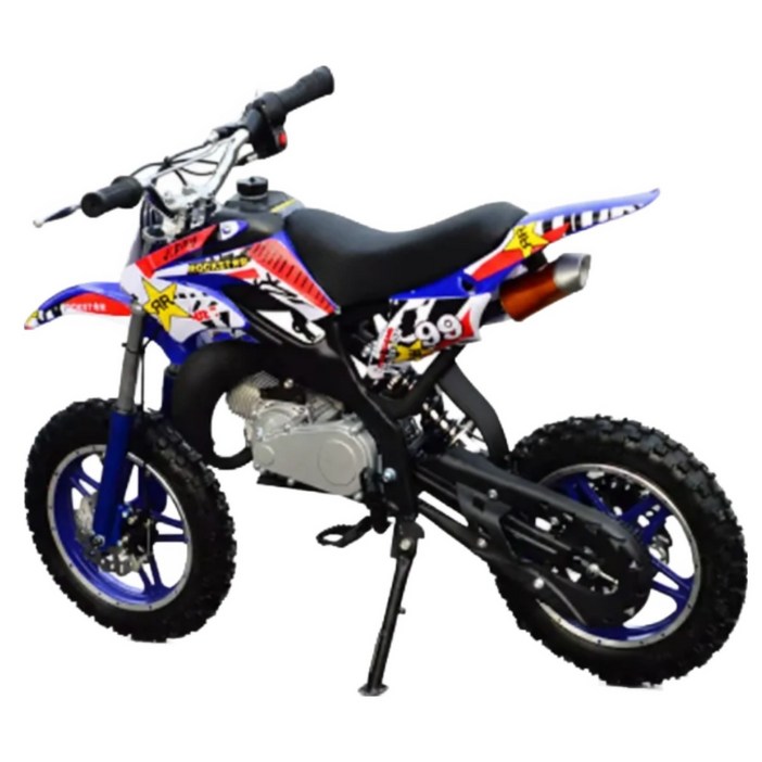 유진모토 초강력 미니 바이크 49CC 포켓 오토바이 산악 레저용 소형 오프로드 2행정 성인, 아티스트블루