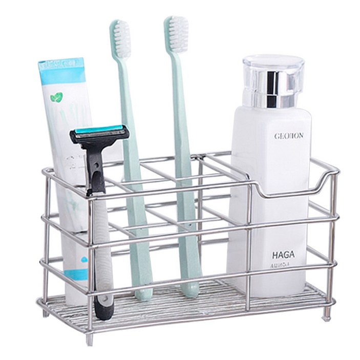 위더스 베이직라인 스텐 욕실 칫솔꽂이 치약 거치대