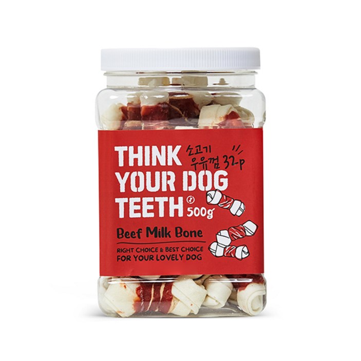 THINK YOUR DOG TEETH 우유껌 본 건조간식 32p 500g