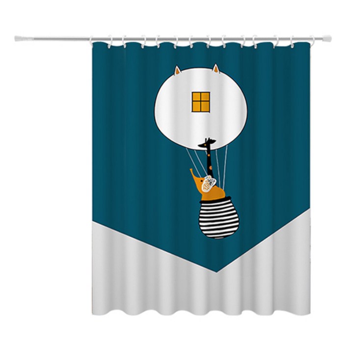 마켓피오 러브 애니멀 방수 샤워커텐