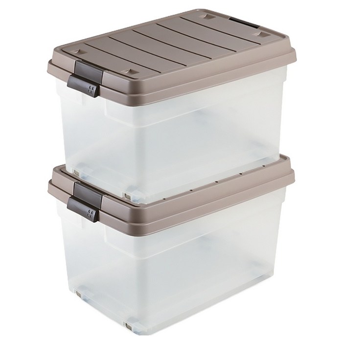 수납이야기 뉴에이스 리빙박스, 브라운, 2개