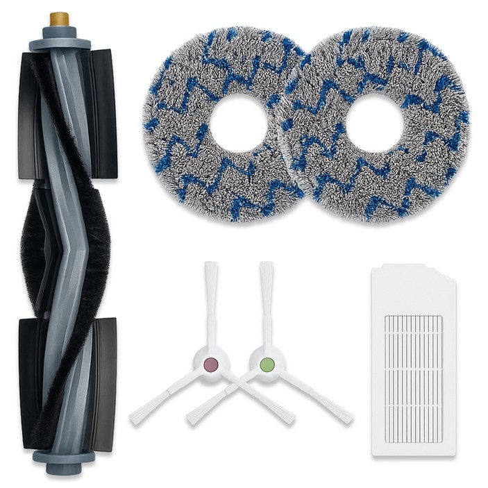 멋진공간 에코백스 T10 옴니 호환 터보 물걸레 + 필터 + 메인브러쉬 + 사이드브러쉬 소모품 세트, 1세트, 단일상품