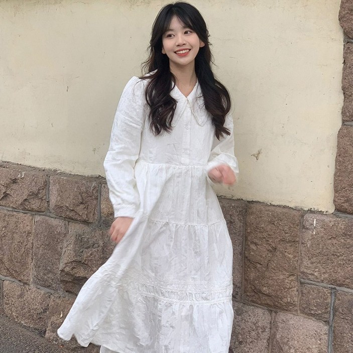 루나걸 여성용 리버팔로 펀칭 레이스 원피스 L26SPOPS012311