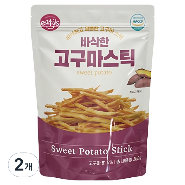 이더스 건조 고구마스틱, 2개, 300g