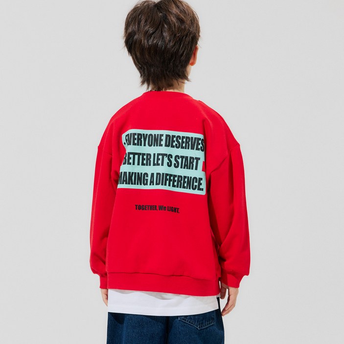 바브키즈 아동용 에브리원 맨투맨 티셔츠